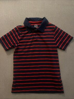 wonder nation Navy and Red Striped Polo Shirt